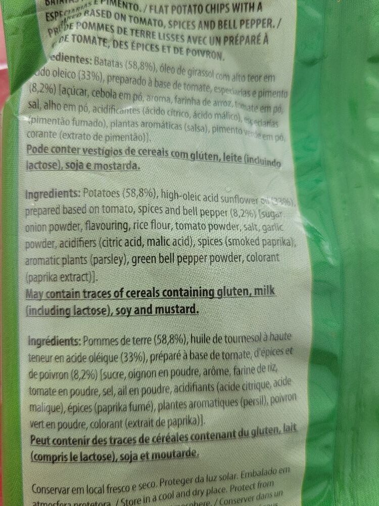Foto da lista de ingredientes
