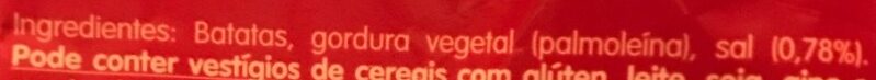 Foto da lista de ingredientes