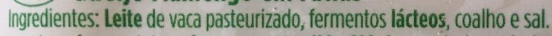 Foto da lista de ingredientes
