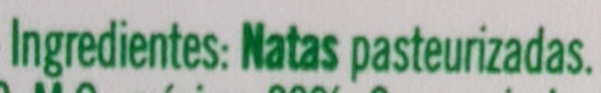 Foto da lista de ingredientes