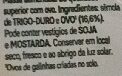 Foto da lista de ingredientes