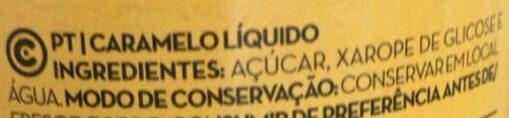 Foto da lista de ingredientes