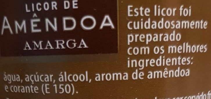 Foto da lista de ingredientes