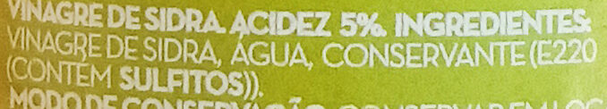 Foto da lista de ingredientes