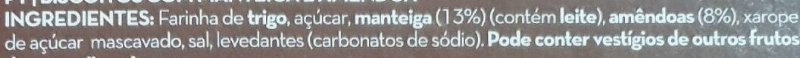 Foto da lista de ingredientes