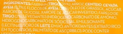 Foto da lista de ingredientes