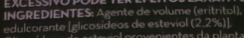 Foto da lista de ingredientes