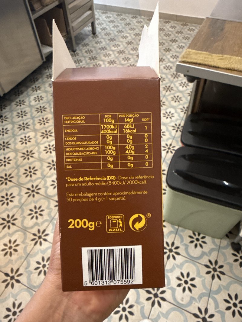 Foto da lista de ingredientes