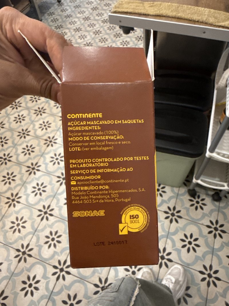 Foto da tabela nutricional