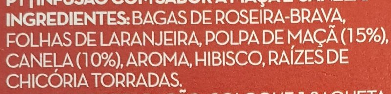 Foto da lista de ingredientes