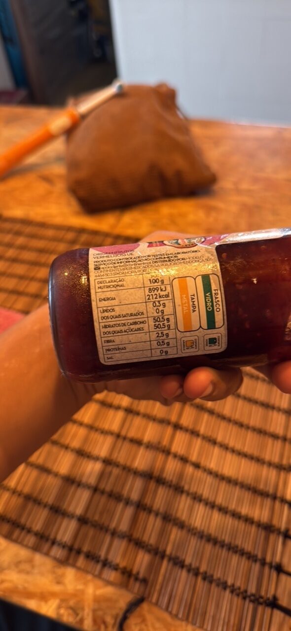 Foto da tabela nutricional