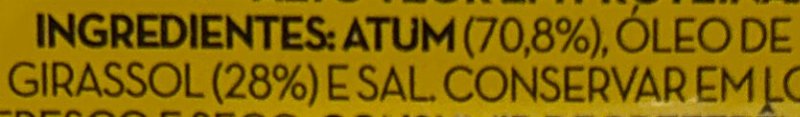 Foto da lista de ingredientes