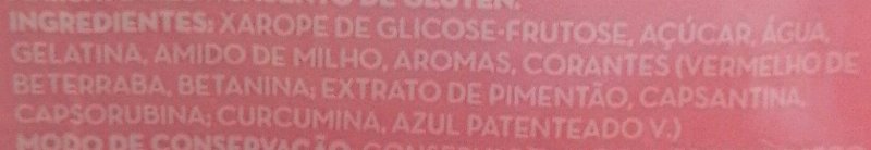Foto da lista de ingredientes