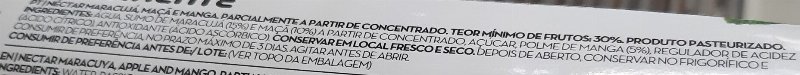 Foto da lista de ingredientes