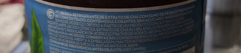 Foto da lista de ingredientes