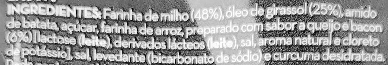 Foto da lista de ingredientes