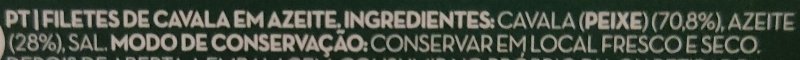 Foto da lista de ingredientes