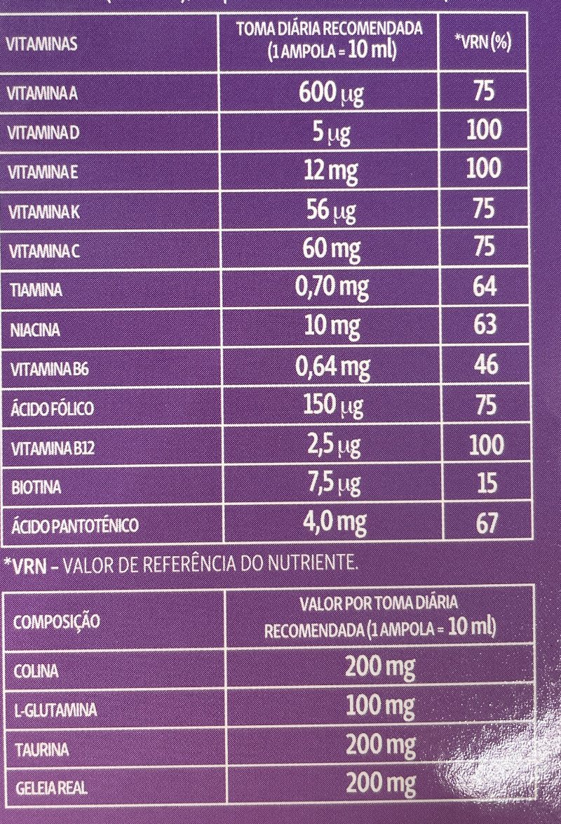 Foto da tabela nutricional