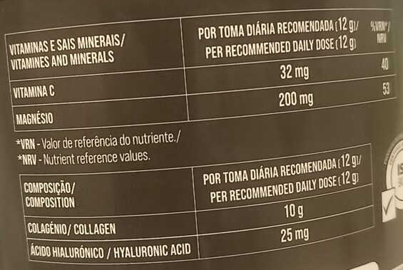Foto da tabela nutricional