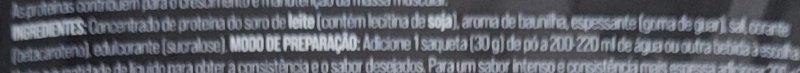 Foto da lista de ingredientes