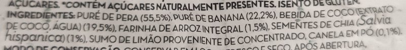 Foto da lista de ingredientes