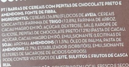 Foto da lista de ingredientes