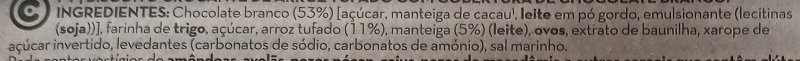 Foto da lista de ingredientes