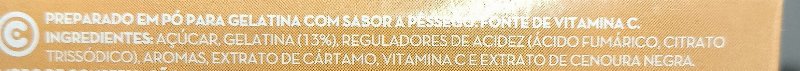 Foto da lista de ingredientes