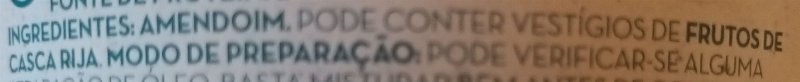 Foto da lista de ingredientes