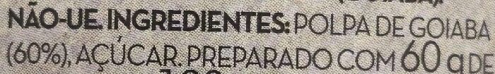 Foto da lista de ingredientes