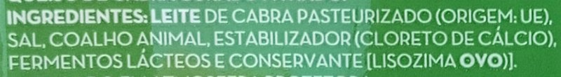 Foto da lista de ingredientes