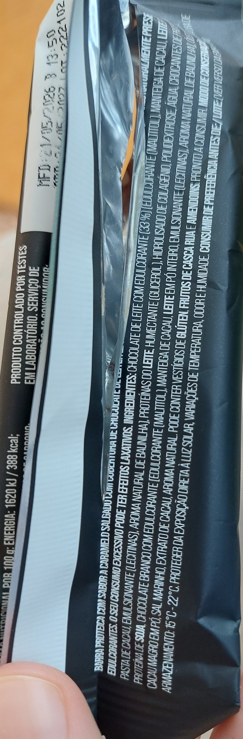 Foto da lista de ingredientes