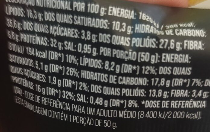 Foto da tabela nutricional