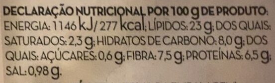 Foto da tabela nutricional