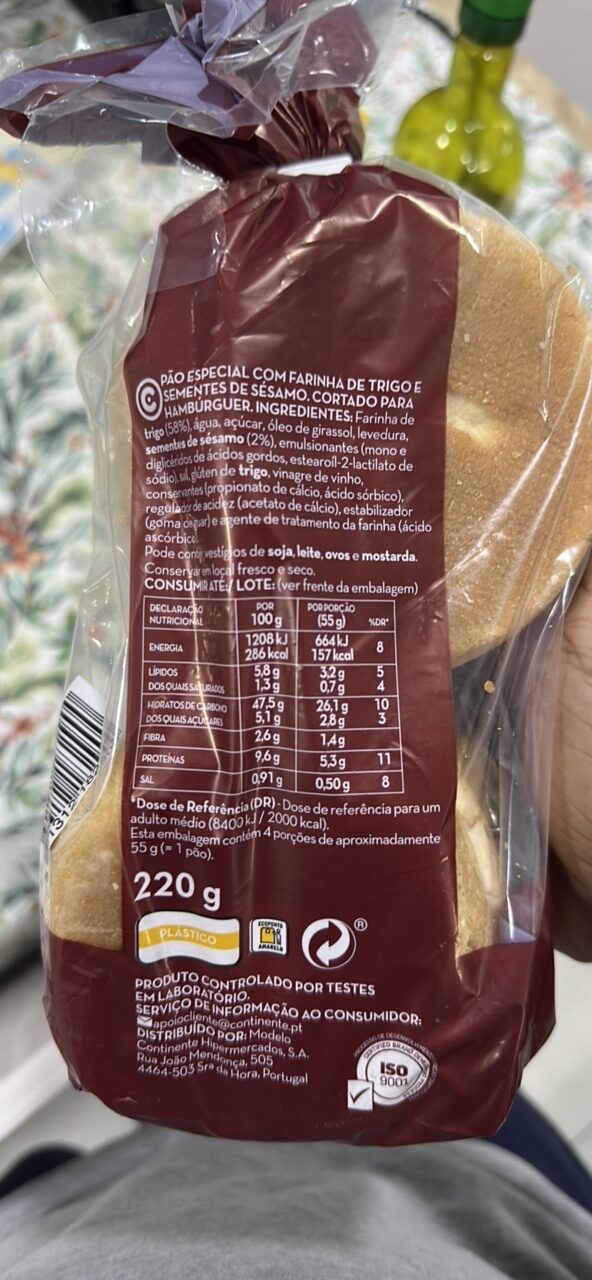 Foto da tabela nutricional