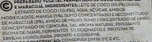 Foto da lista de ingredientes
