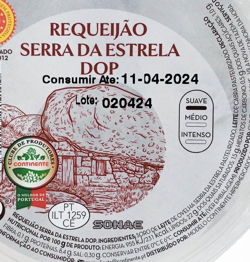 Foto da tabela nutricional