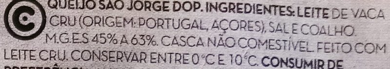 Foto da lista de ingredientes