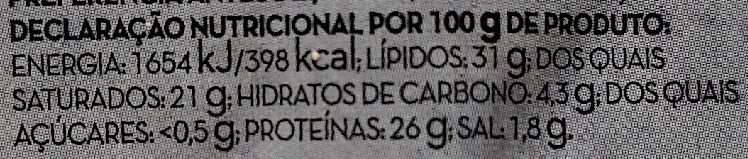 Foto da tabela nutricional