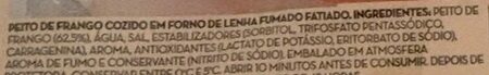 Foto da lista de ingredientes