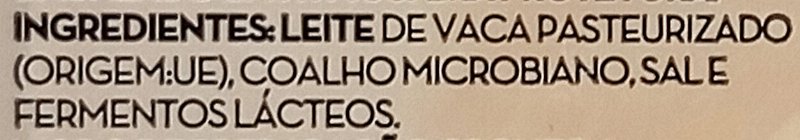 Foto da lista de ingredientes