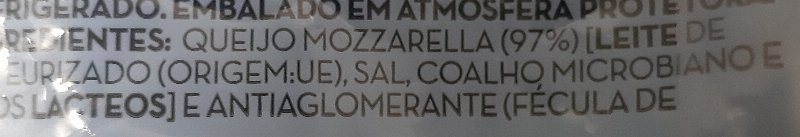 Foto da lista de ingredientes