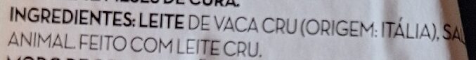 Foto da lista de ingredientes