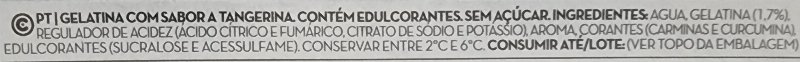 Foto da lista de ingredientes
