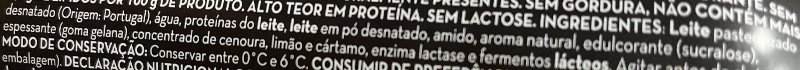 Foto da lista de ingredientes