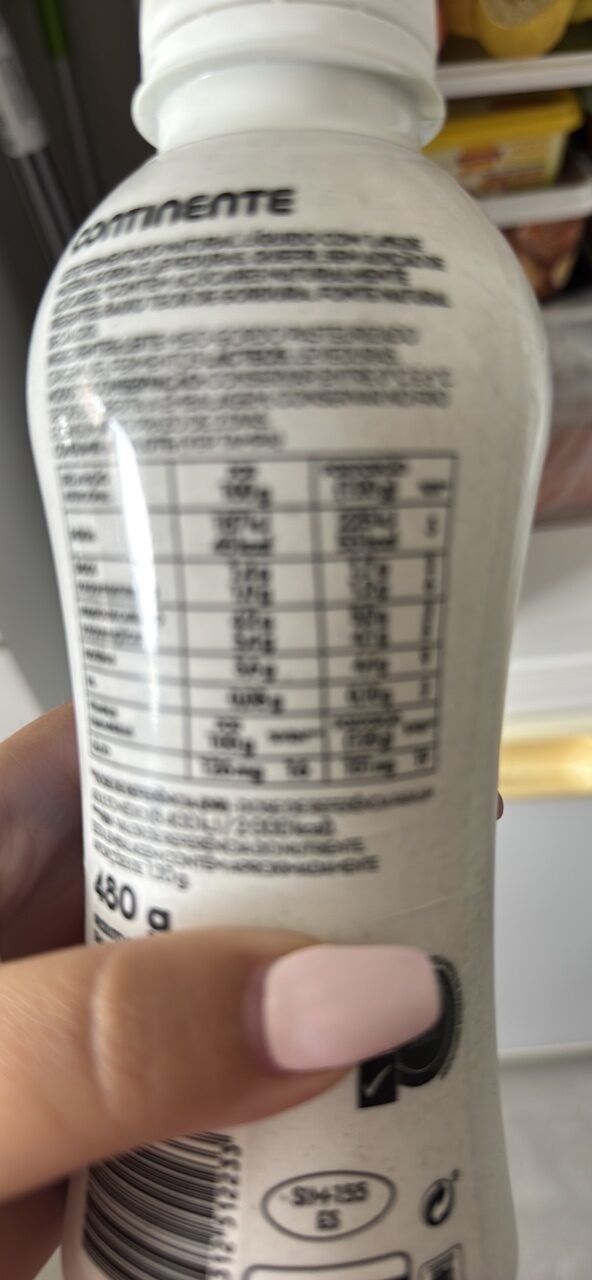 Foto da tabela nutricional