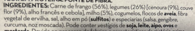 Foto da lista de ingredientes