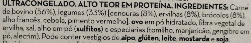 Foto da lista de ingredientes