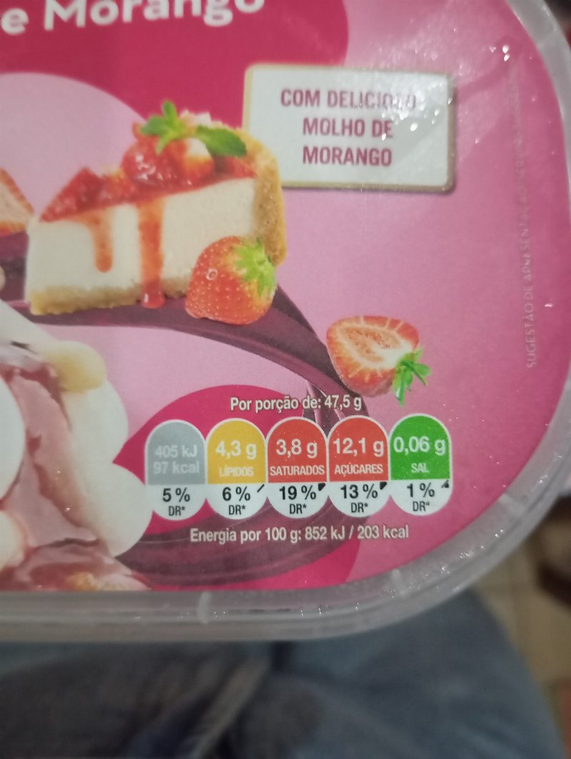 Foto da tabela nutricional
