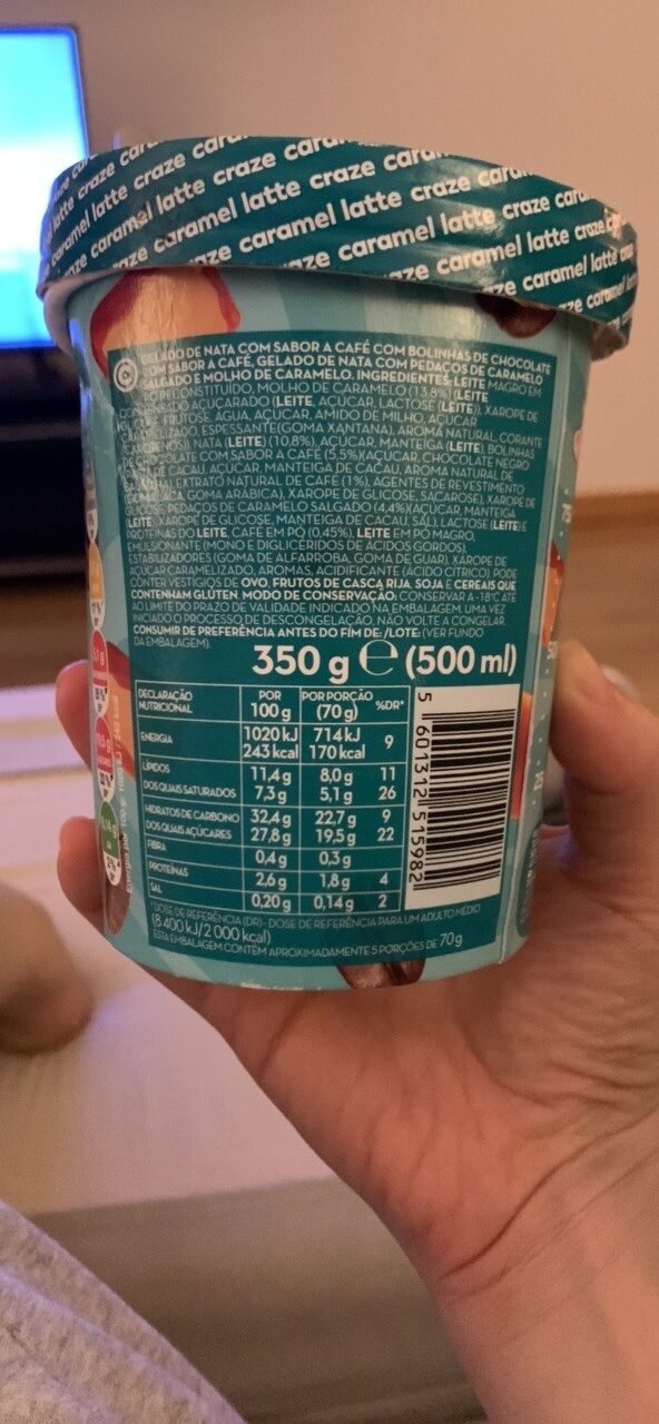 Foto da tabela nutricional
